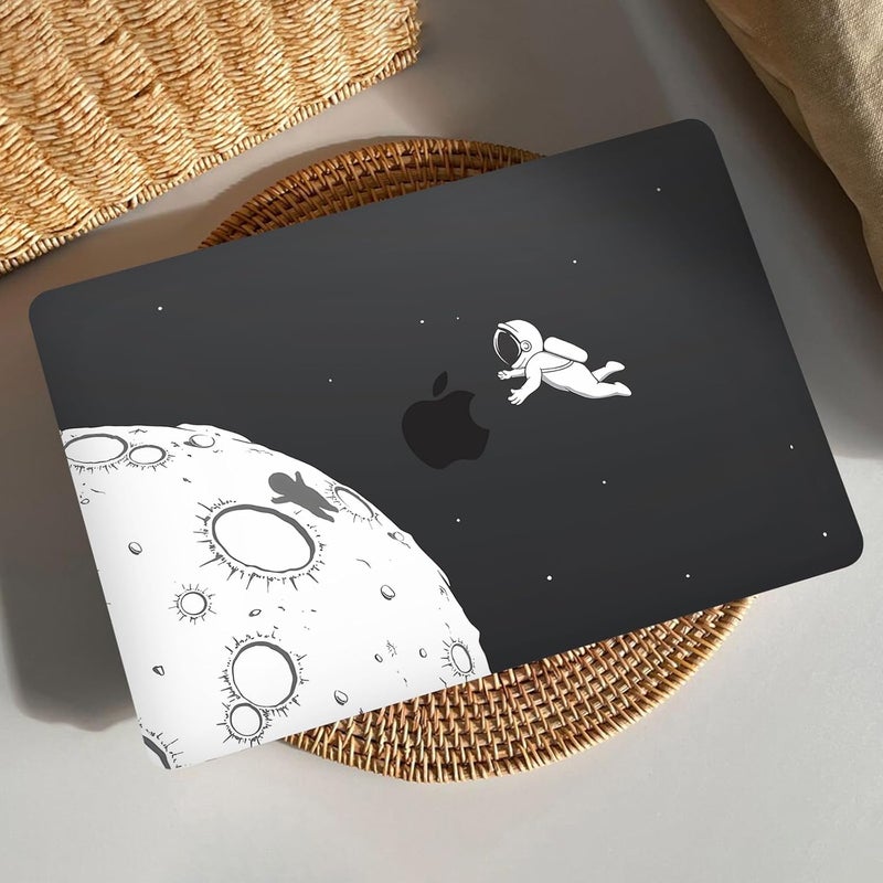 AKIT Compatible with MacBook Air 13 Inch Case M1 2022 2021 2020 2019 2018 A2337 A2179 A1932, Unique Pattern Hard Shell Laptop Case+Screen Protector+Keyboard Cover for MacBook Air 13.3 Inch, Astronaut - Image 4